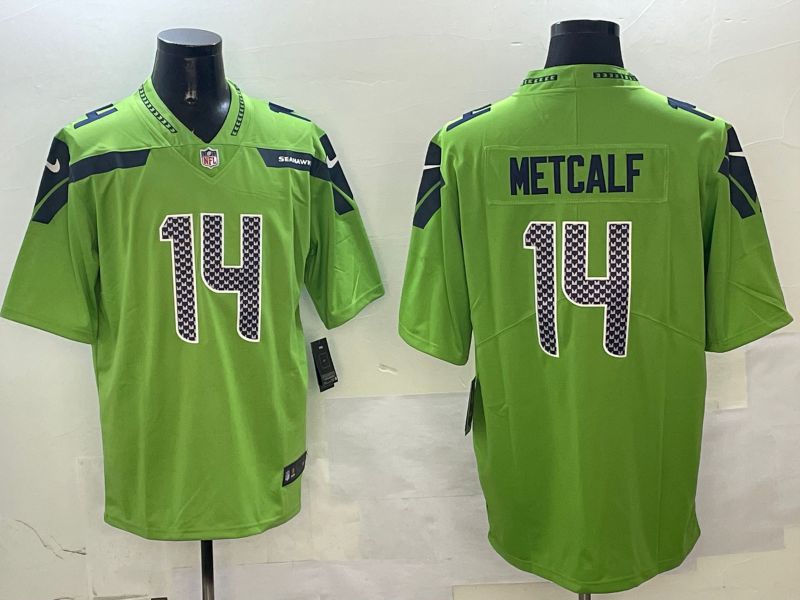 Men Seattle Seahawks #14 Metcalf Green Second generation 2025 Nike Limited NFL Jersey style 1->seattle seahawks->NFL Jersey